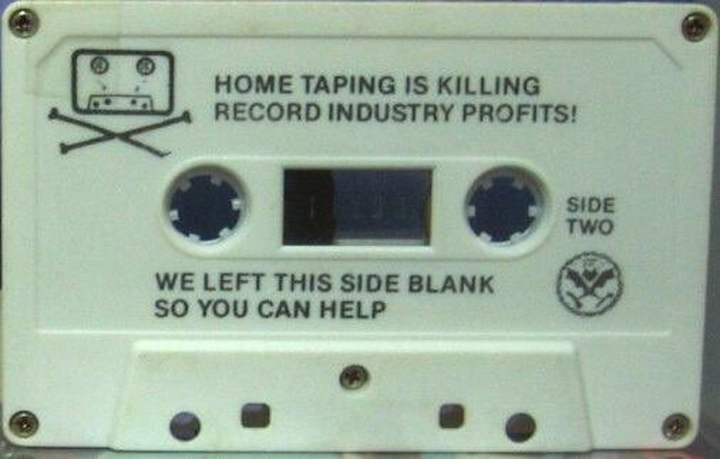 HOME TAPING IS KILLING RECORD INDUSTRY PROFITS! WE LEFT THIS SIDE BLANK SO YOU CAN HELP
