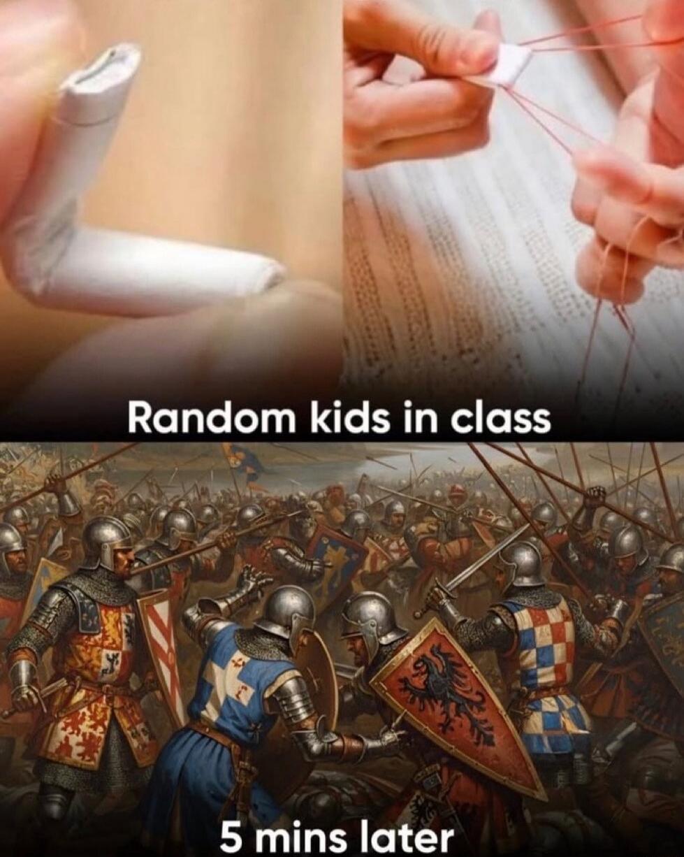 Random kids in class 5 mins later