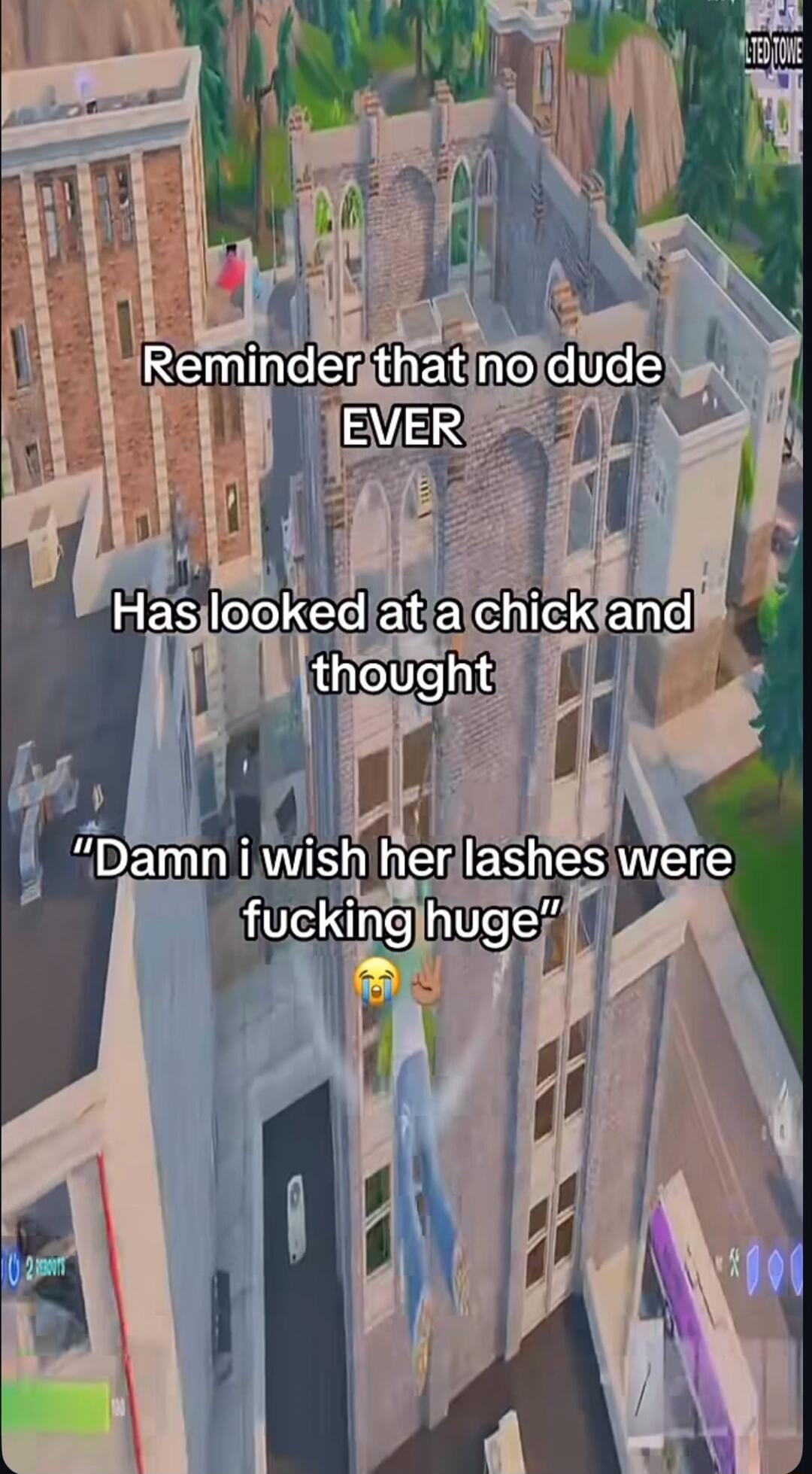 Reminder that no dude EVER Has looked at a chick and thought 