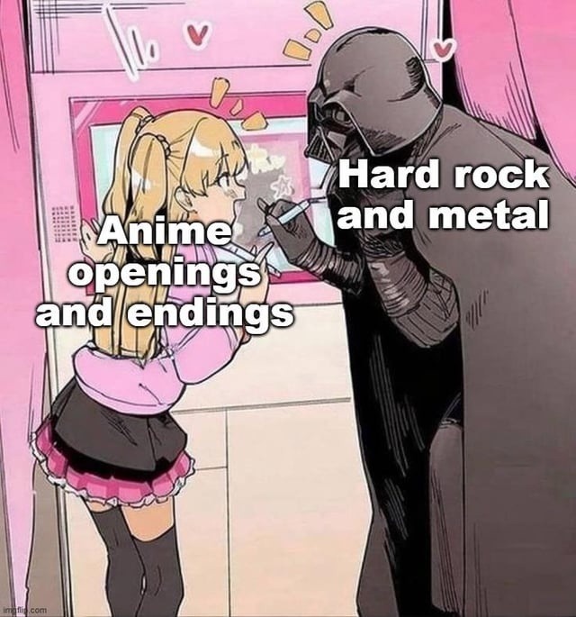 Anime openings and endings
Hard rock and metal