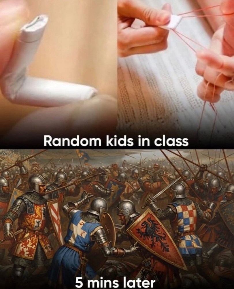 Random kids in class 5 mins later