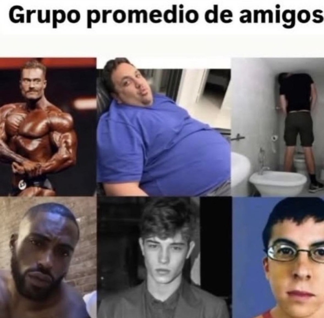 Grupo promedio de amigos