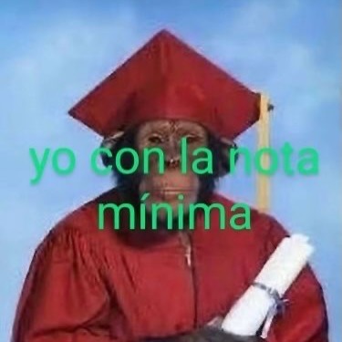 yo con la nota mínima