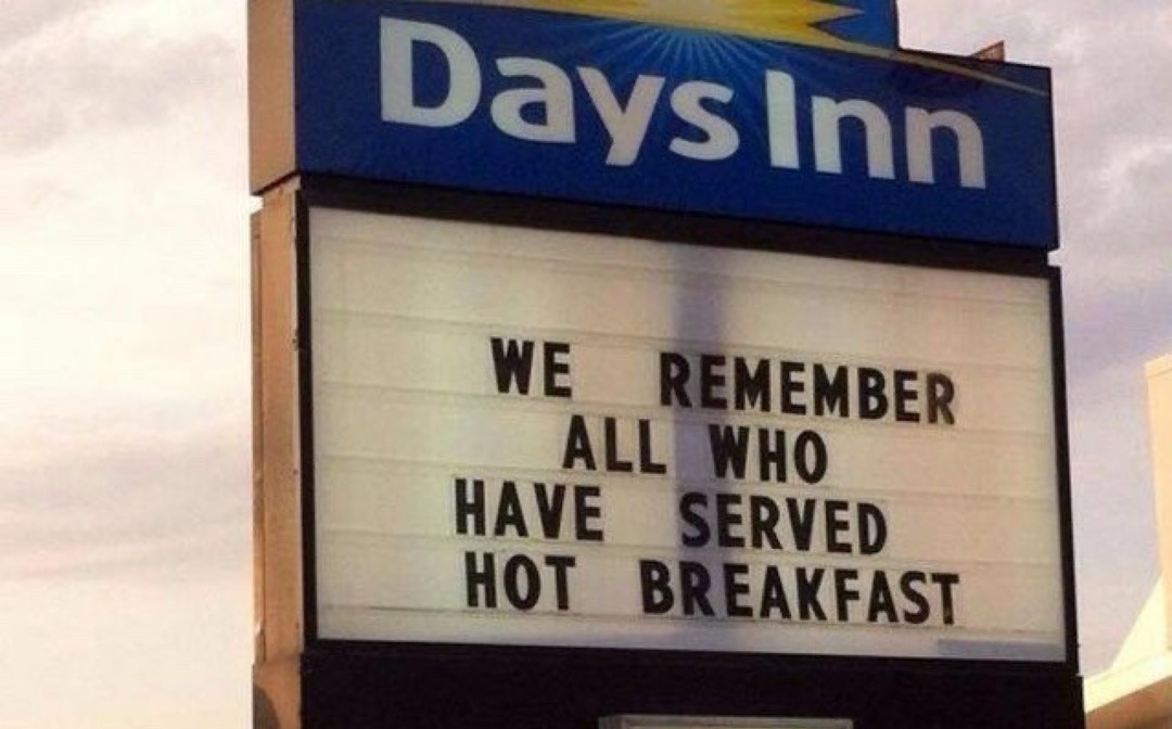 WE REMEMBER ALL WHO HAVE SERVED HOT BREAKFAST