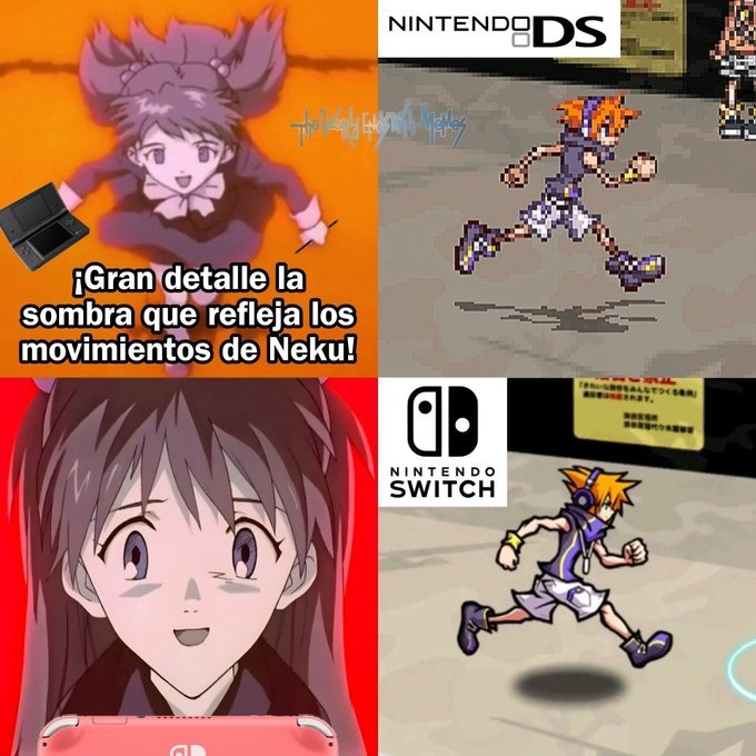 ¡Gran detalle la sombra que refleja los movimientos de Neku!