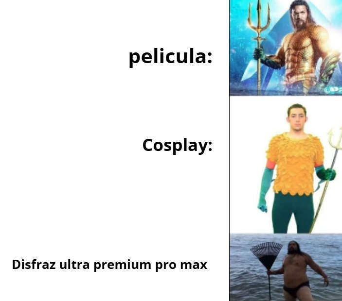 pelicula:

Cosplay:

Disfraz ultra premium pro max