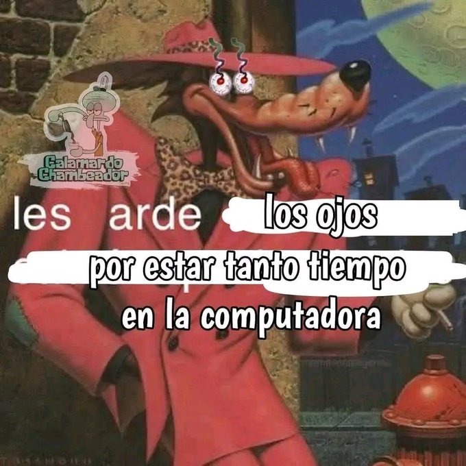 les arde los ojos por estar tanto tiempo en la computadora