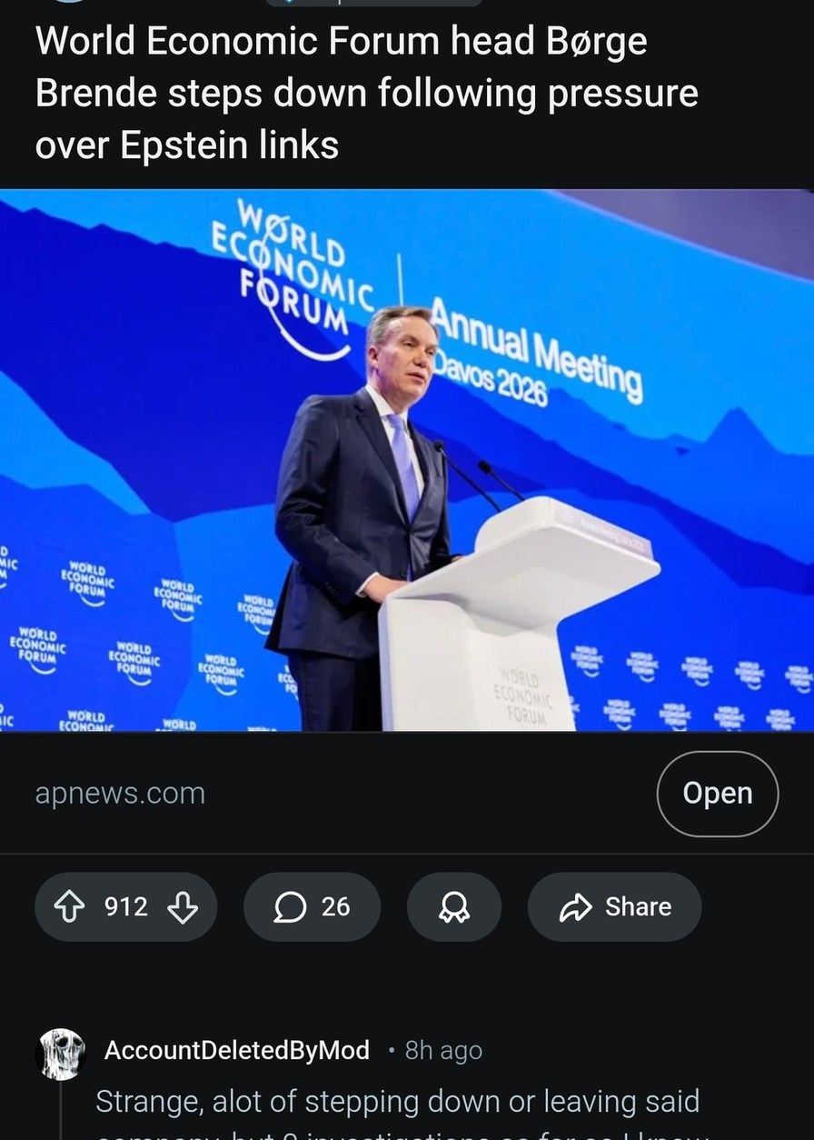 World Economic Forum head Børge Brende steps down following pressure over Epstein links