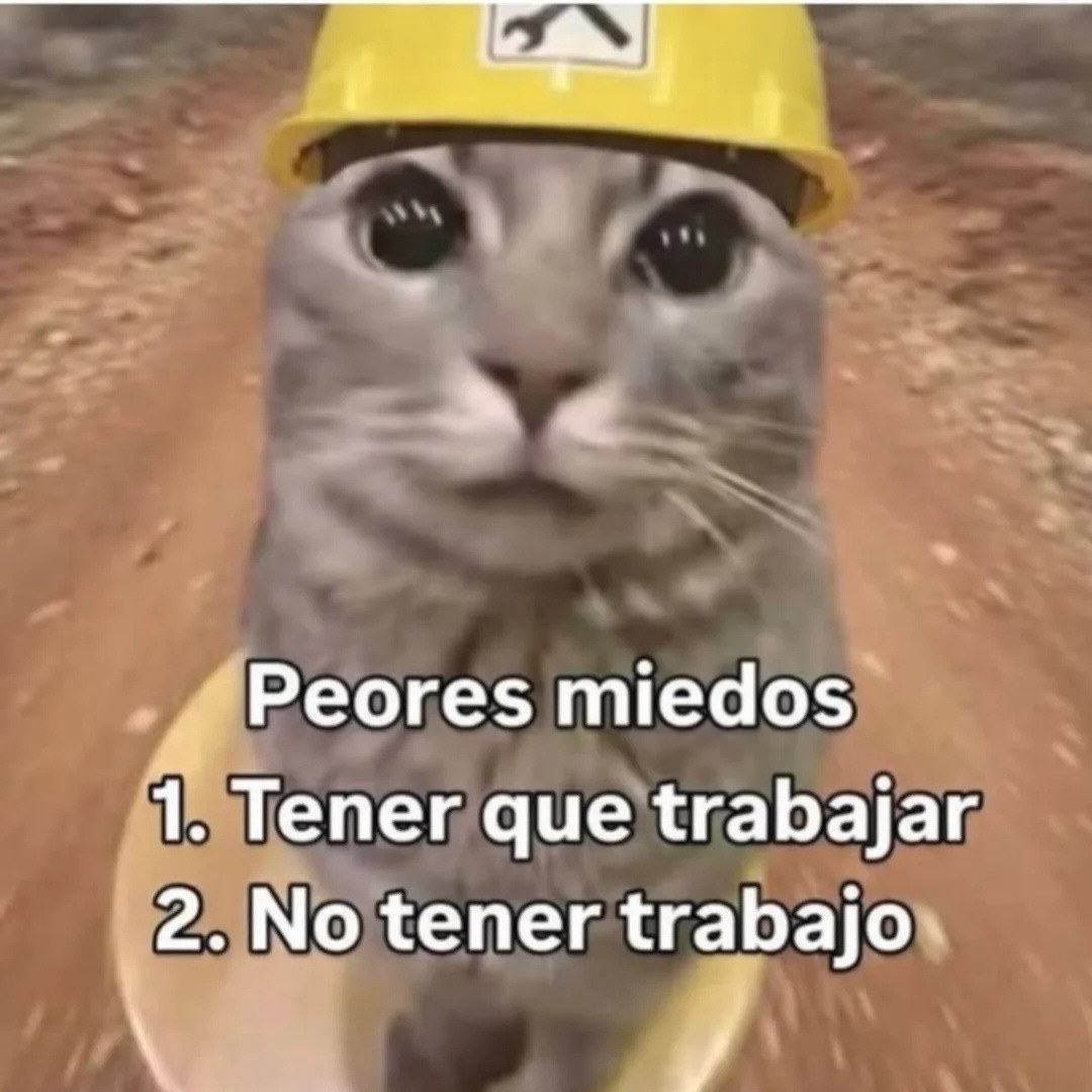 Peores miedos 1. Tener que trabajar 2. No tener trabajo