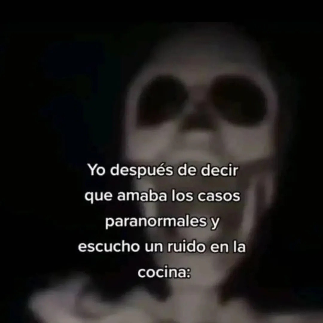 Yo después de decir que amaba los casos paranormales y escucho un ruido en la cocina: