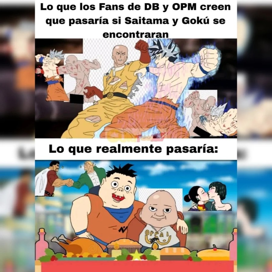 Lo que los Fans de DB y OPM creen que pasaría si Saitama y Goku se encontrarían

Lo que realmente pasaría: