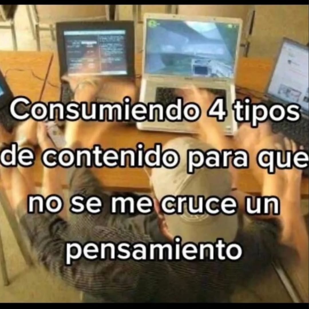 Consumiendo 4 tipos de contenido para que no se me crucen un pensamiento