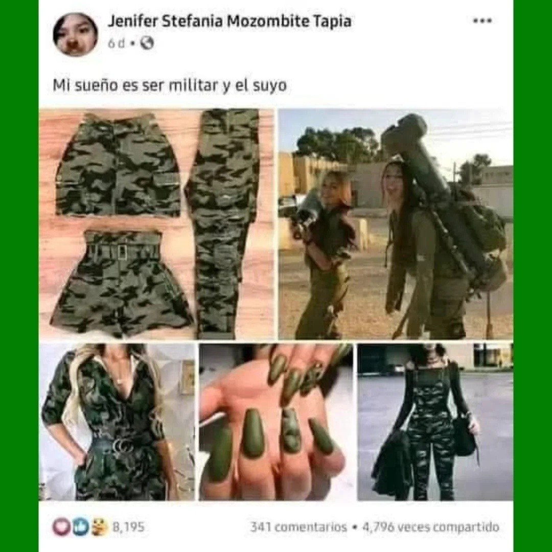 Jennifer Stefania Mozombite Tapia
6 d
Mi sueño es ser militar y el suyo