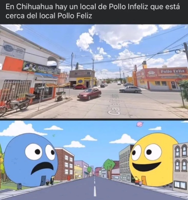 En Chihuahua hay un local de Pollo Feliz que está cerca del local Pollo Feliz