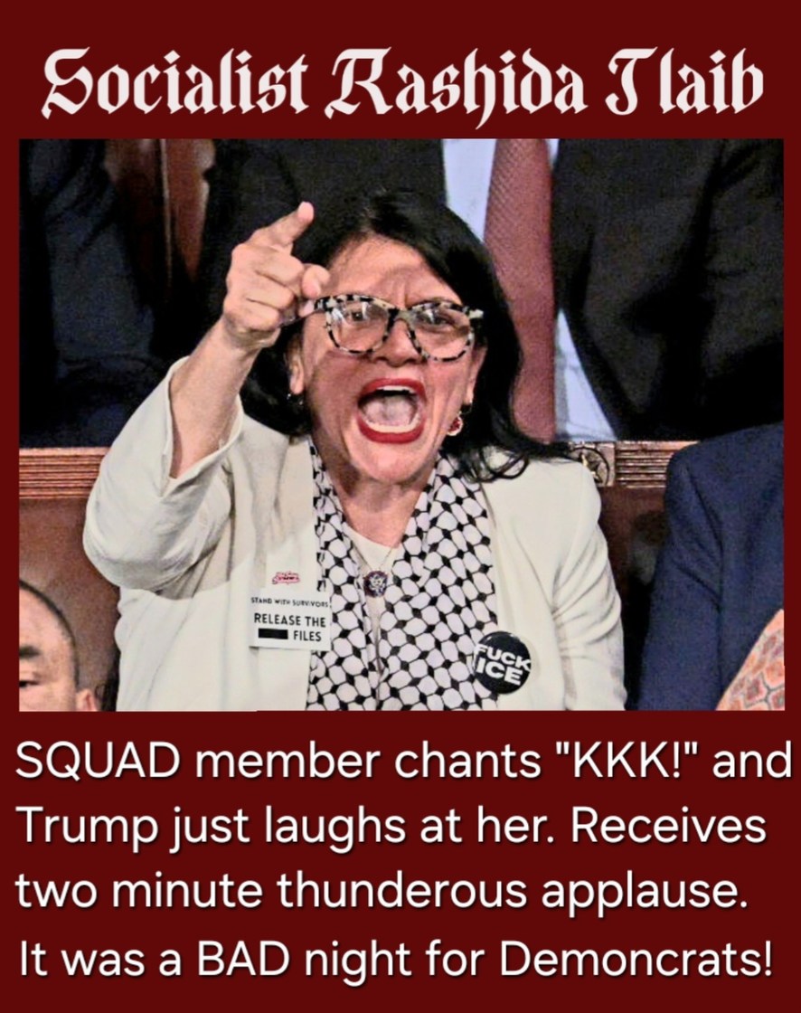 Socialist Rashida Tlaib
SQUAD member chants \