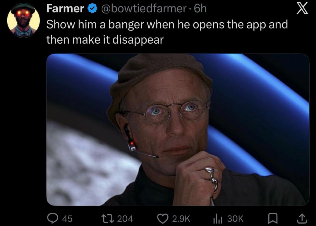 Show him a banger when he opens the app and then make it disappear