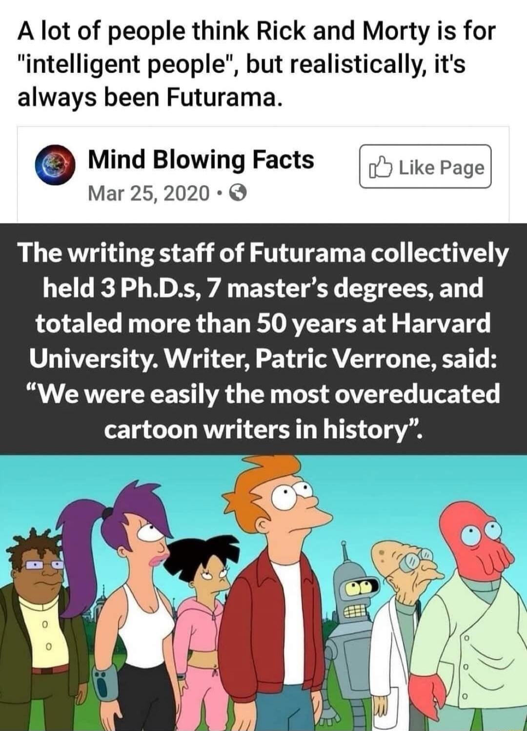 A lot of people think Rick and Morty is for 