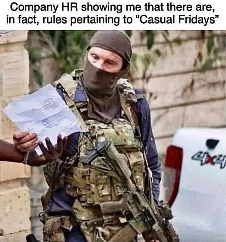 Company HR showing me that there are, in fact, rules pertaining to “Casual Fridays”