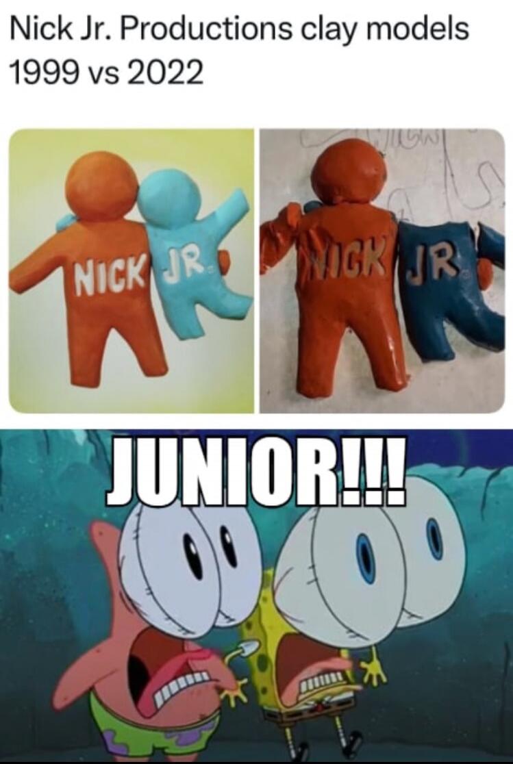 Nick Jr. Productions clay models 1999 vs 2022