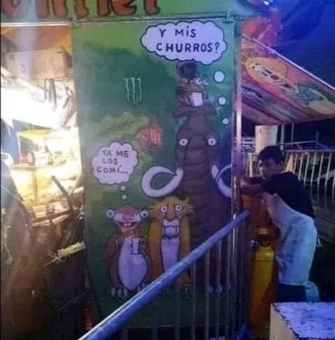 Y mis churros? Ya me los comí.