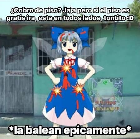 ¿cobro de piso? Jafa pero si el piso es gratis ira, esta en todos lados, tontito :D
*la balean epicamente*