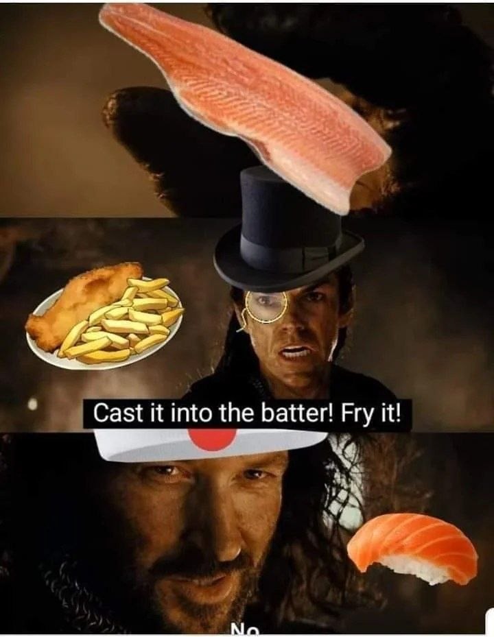 Cast it into the batter! Fry it! No
