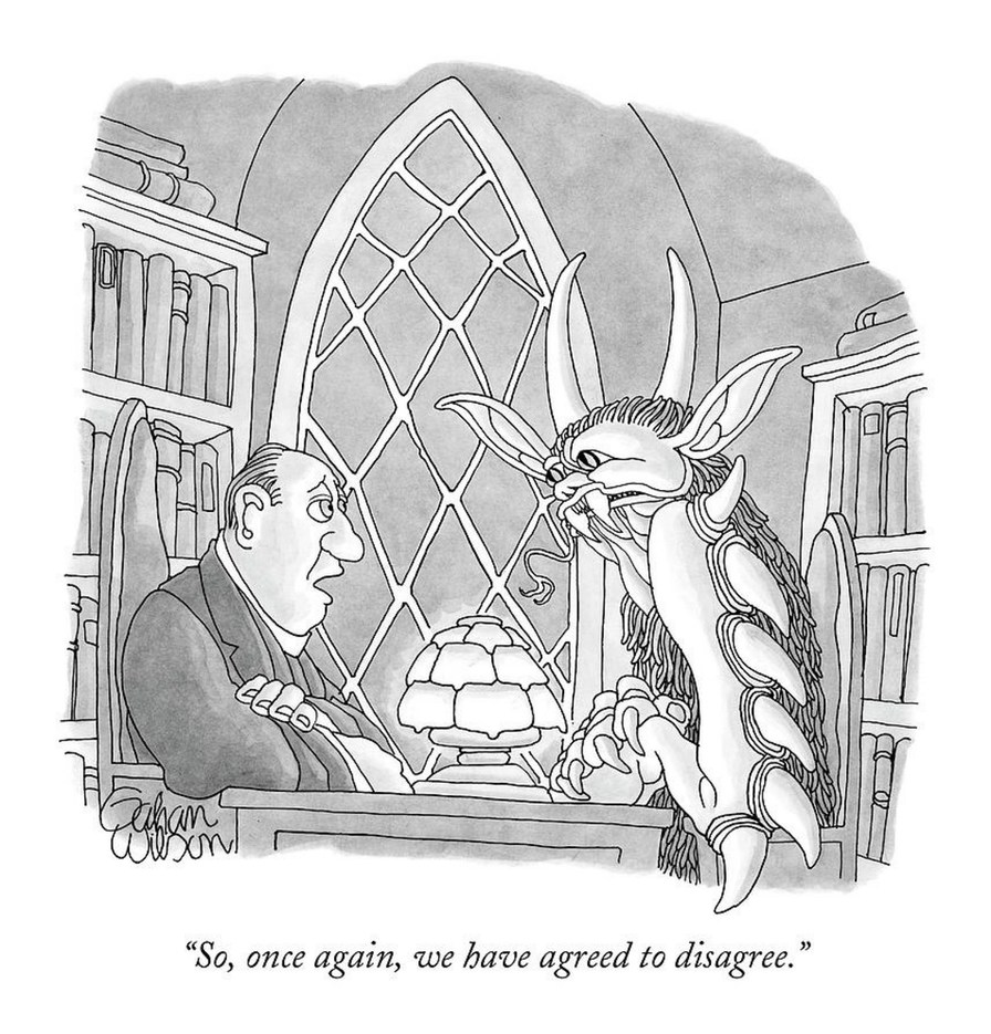 So, once again, we have agreed to disagree.