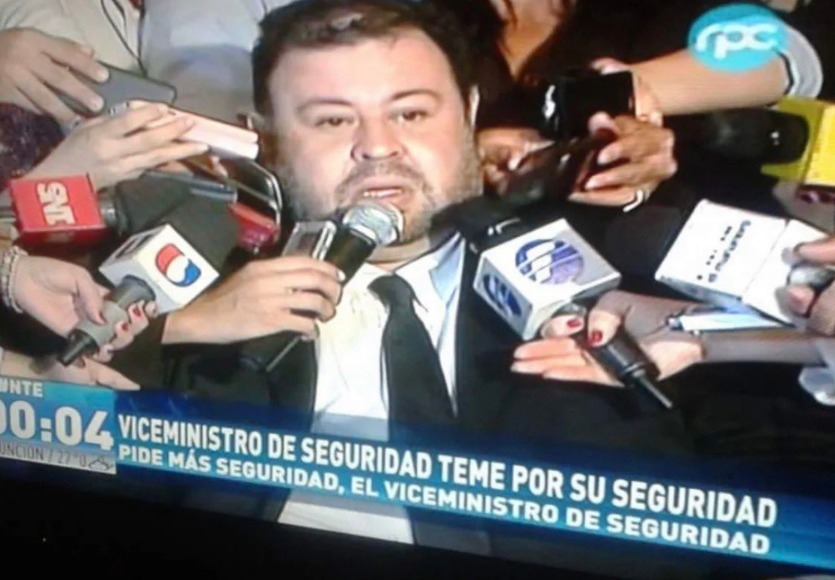VICEMINISTRO DE SEGURIDAD TEME POR SU SEGURIDAD PIDE MÁS SEGURIDAD, EL VICEMINISTRO DE SEGURIDAD