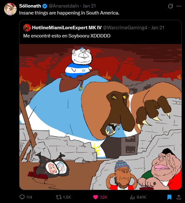 Insane things are happening in South America.
Me encontré esto en Soybooru XDDDD