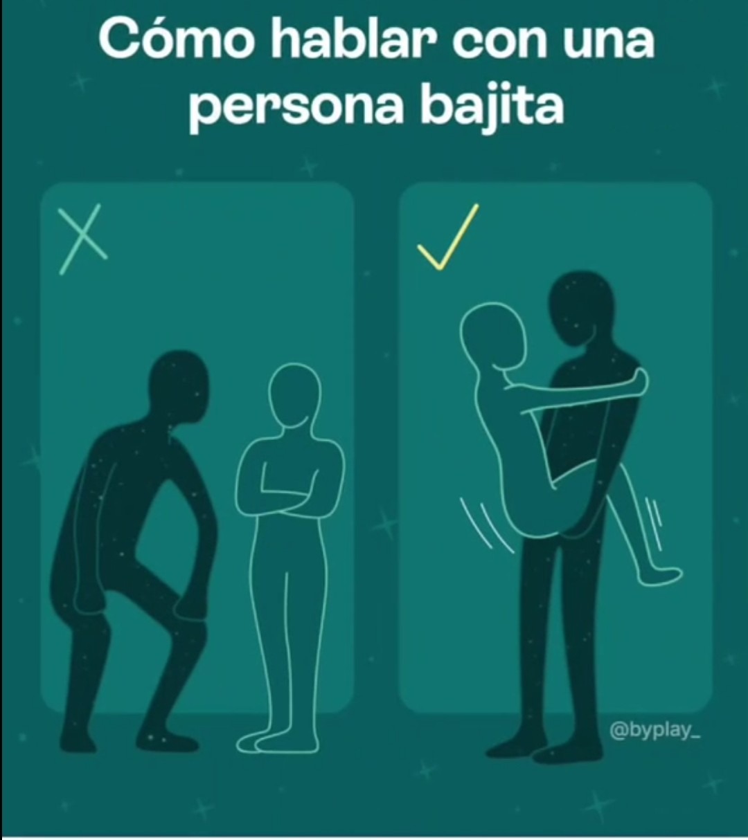 Cómo hablar con una persona bajita