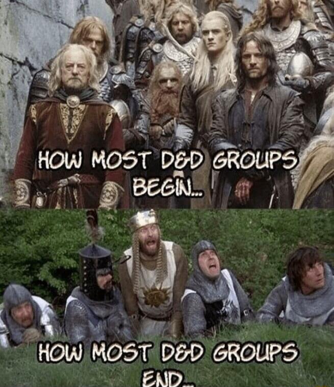 HOW MOST DED GROUPS BEGIN...\nHOW MOST DED GROUPS END...