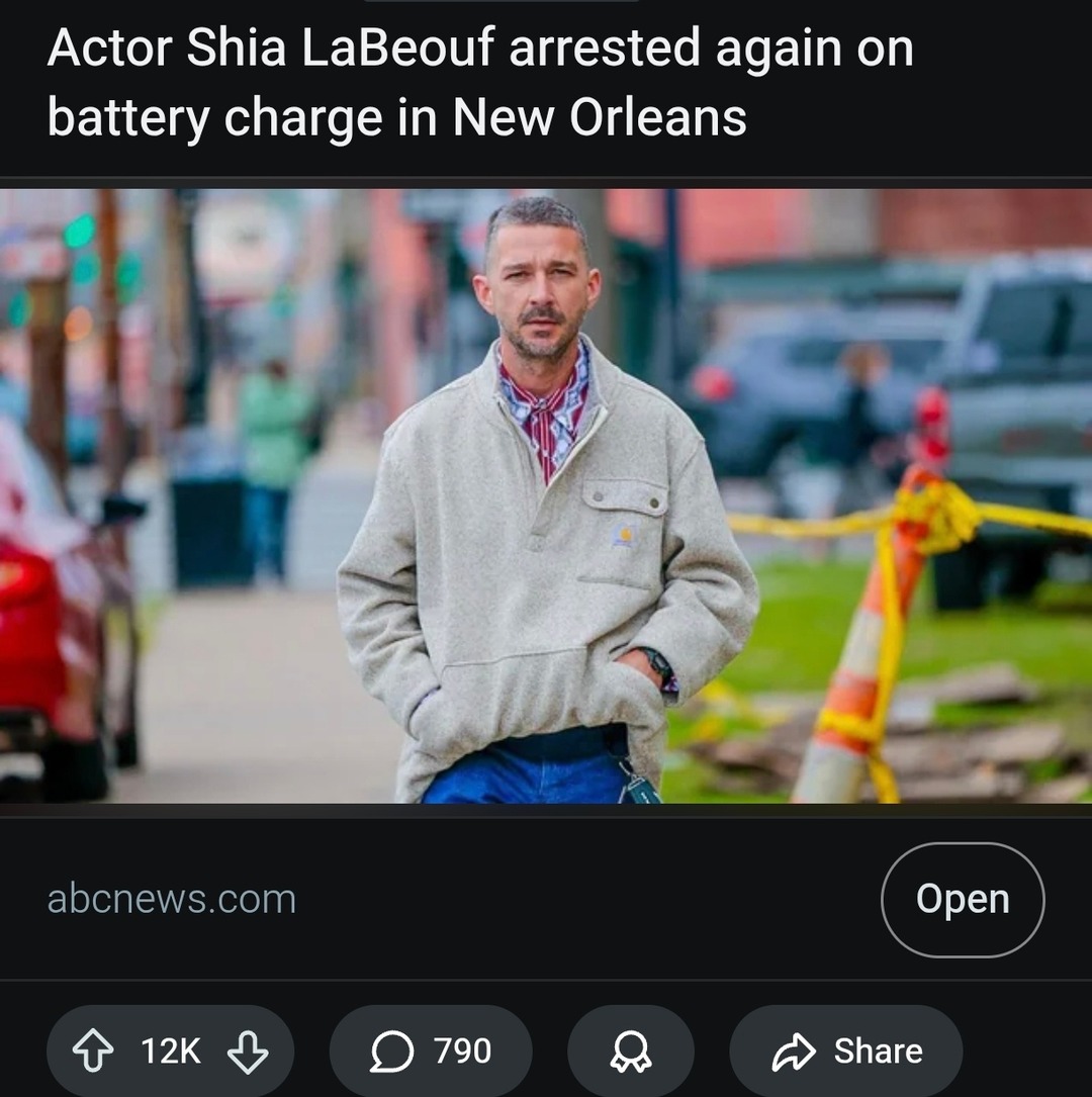 Actor Shia LaBeouf arrested again on battery charge in New Orleans