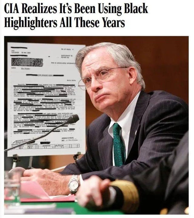 CIA Realizes It's Been Using Black Highlighters All These Years