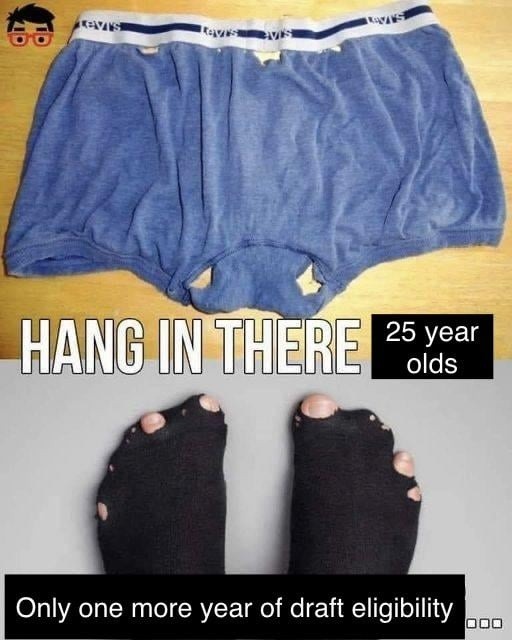 HANG IN THERE 25 year olds Only one more year of draft eligibility