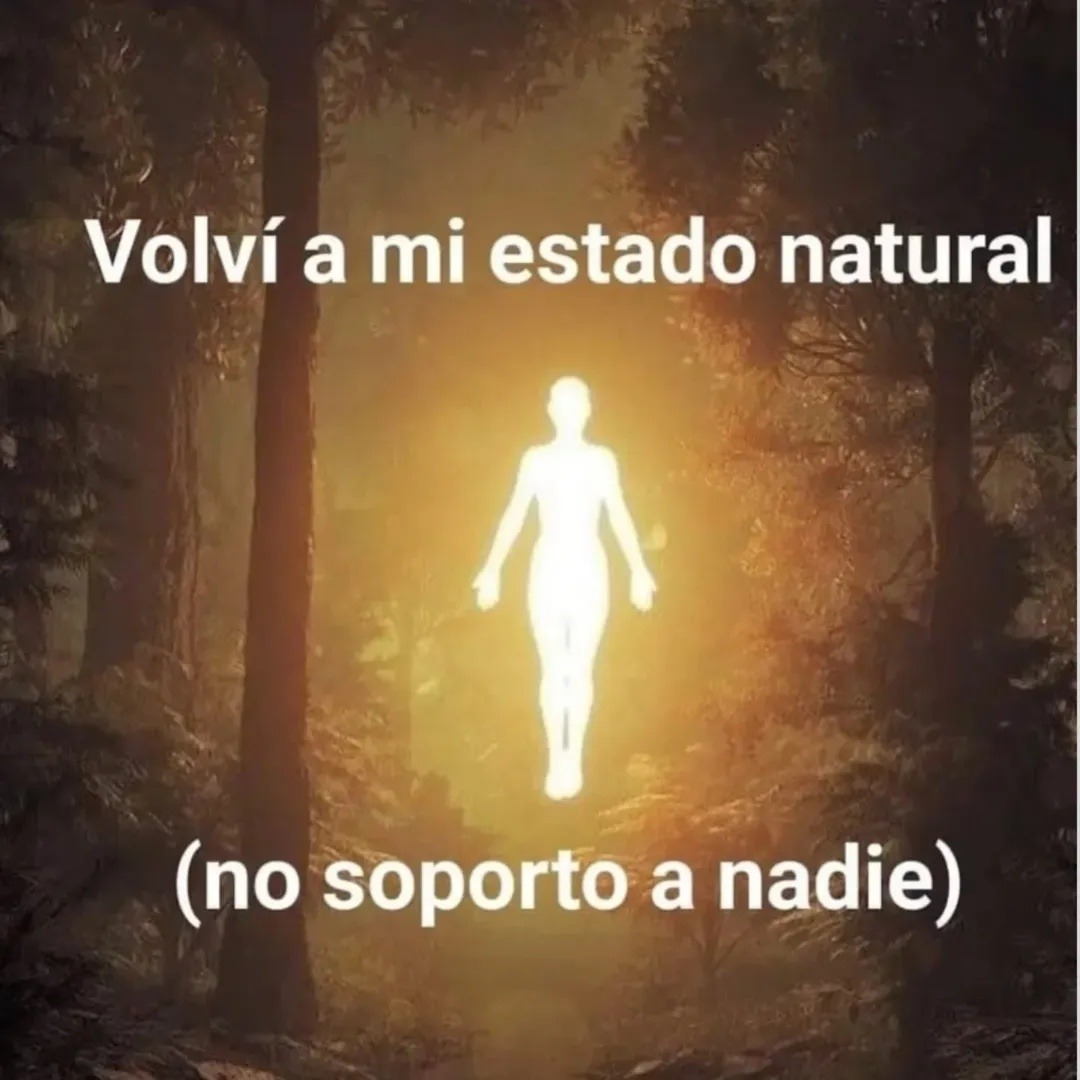 Volví a mi estado natural (no soporto a nadie)