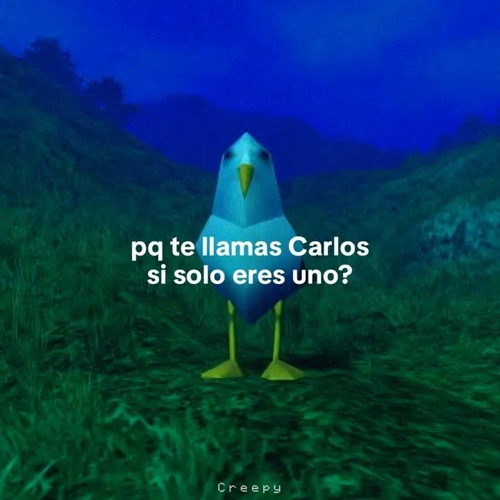 pq te llamas Carlos si solo eres uno?