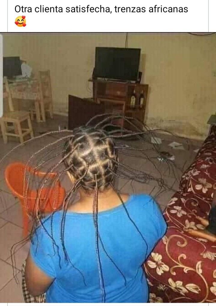 Otra clienta satisfecha, trenzas africanas 🥰