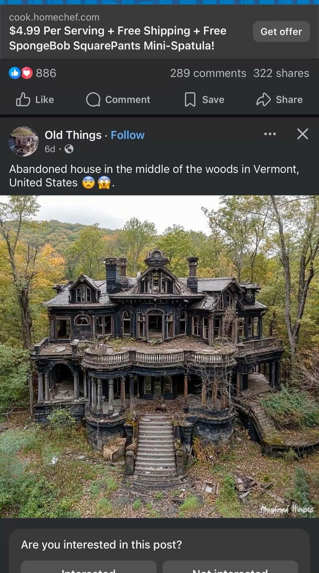 Abandoned house in the middle of the woods in Vermont, United States 😟