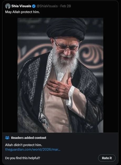 May Allah protect him. Allah didn't protect him.