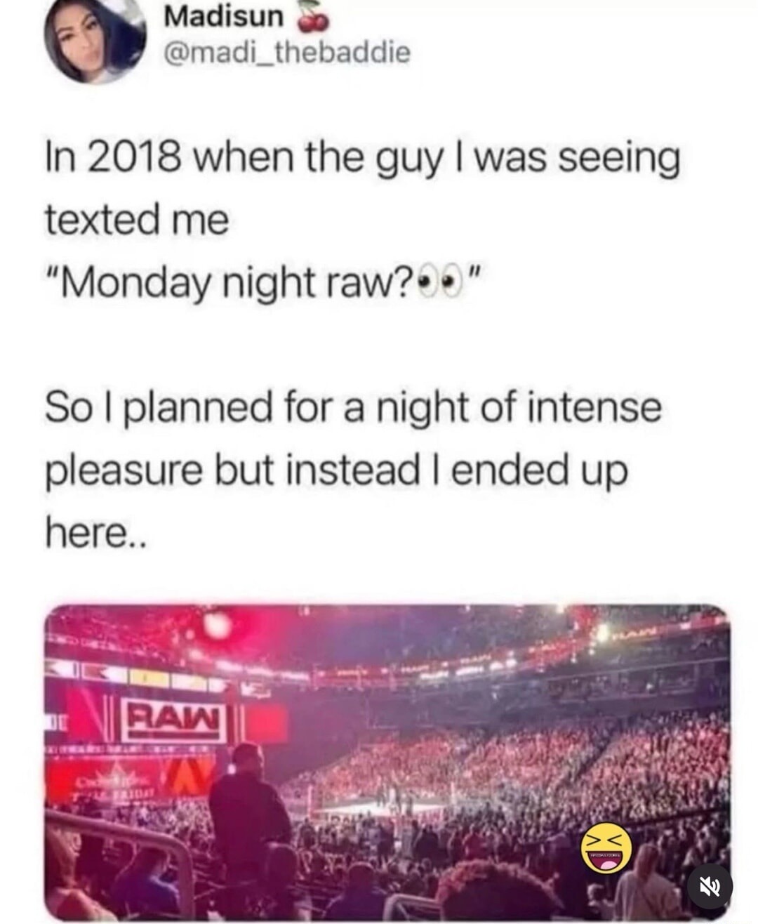 In 2018 when the guy I was seeing texted me
