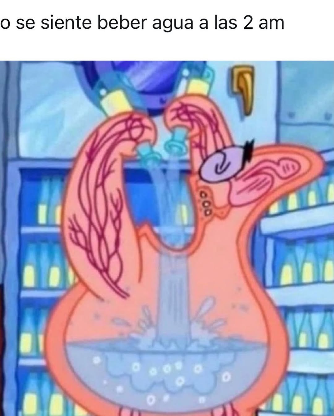 o se siente beber agua a las 2 am