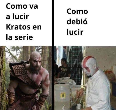 Como va a lucir Kratos en la serie
Como debió lucir