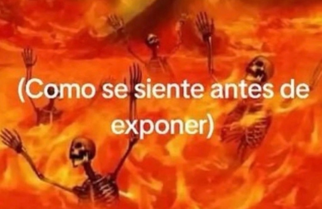 (Como se siente antes de exponer)
