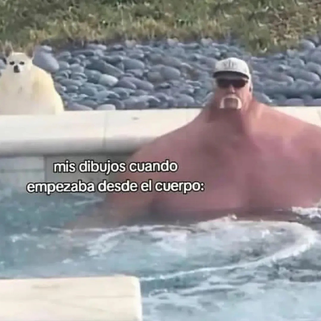 mis dibujos cuando empezaba desde el cuerpo: