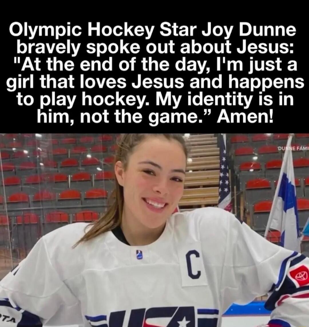 Olympic Hockey Star Joy Dunne bravely spoke out about Jesus: 