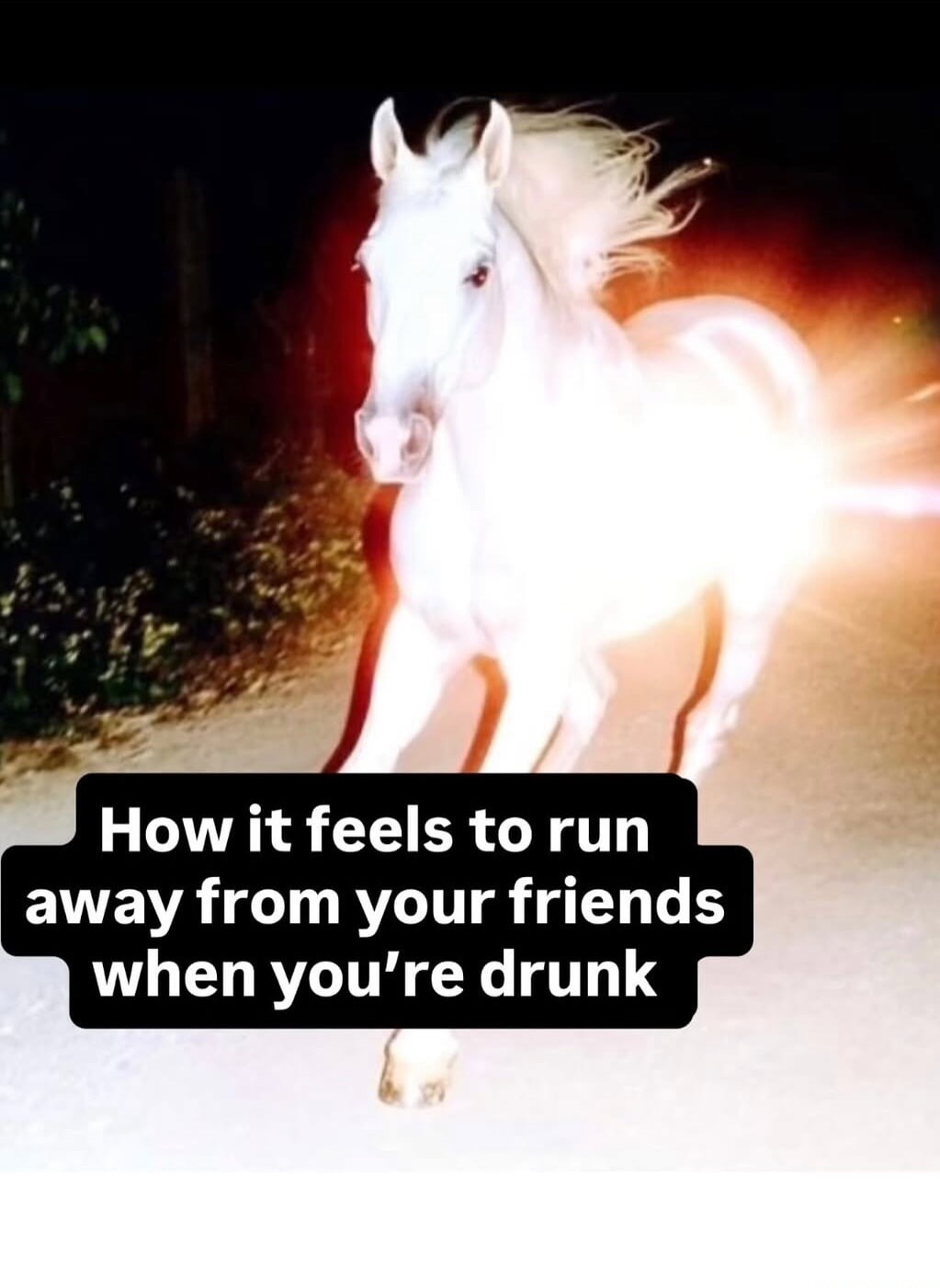 How it feels to run away from your friends when you’re drunk