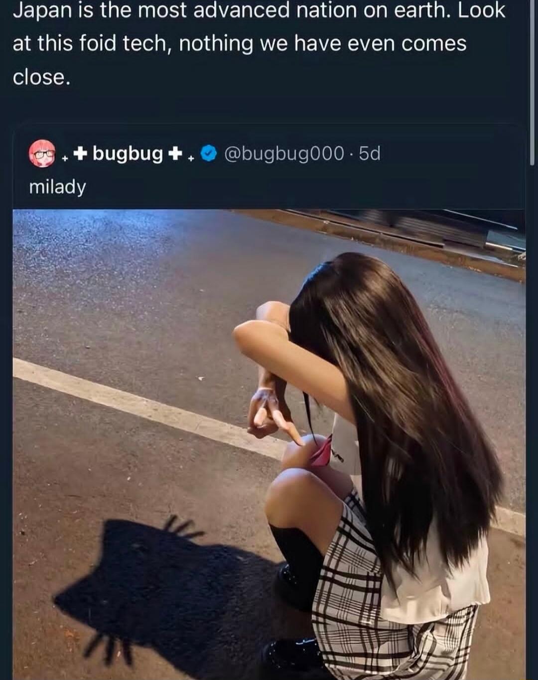 Japan is the most advanced nation on earth. Look at this foid tech, nothing we have even comes close. milady