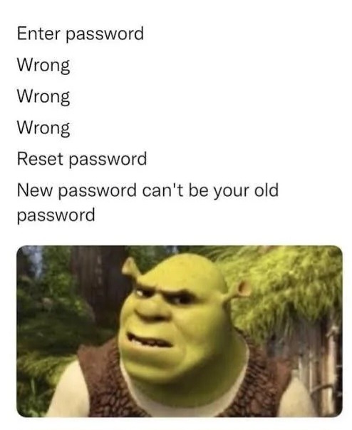Enter password
Wrong
Wrong
Wrong
Reset password
New password can't be your old password