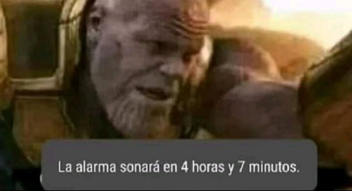 La alarma sonará en 4 horas y 7 minutos.