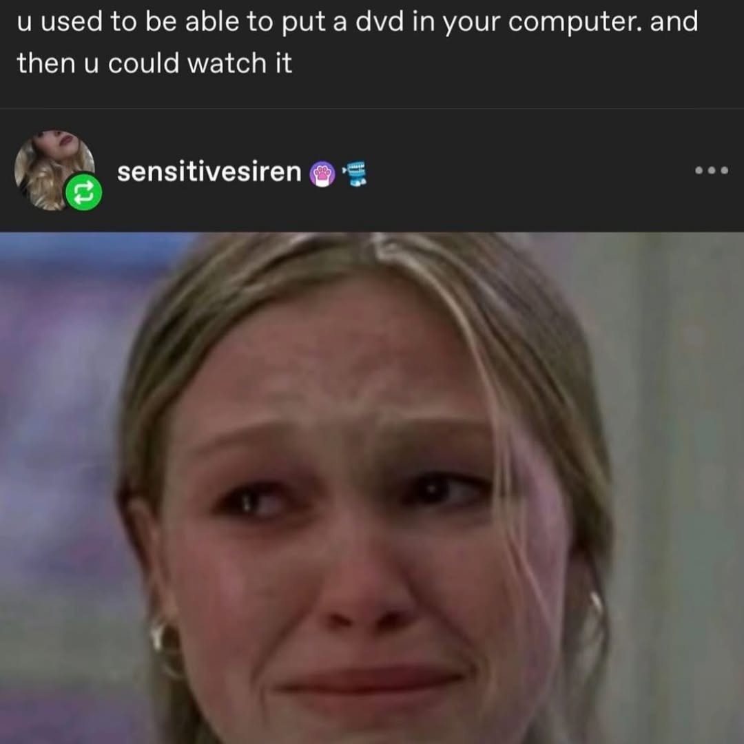 u used to be able to put a dvd in your computer. and then u could watch it